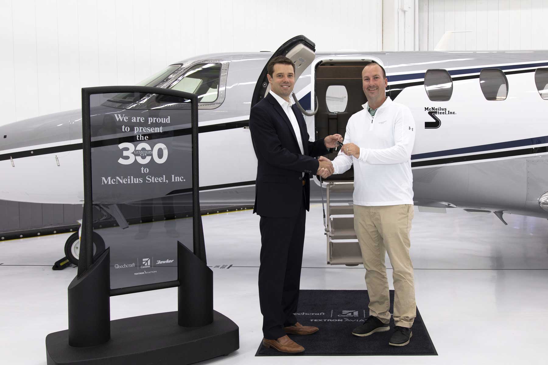 Textron Aviation celebrates light jet segment leadership with the delivery of its 300th Cessna Citation CJ4
